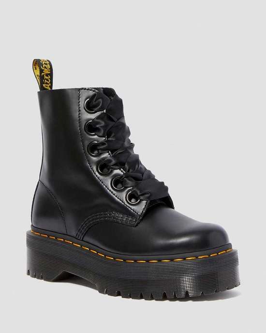 Botas Negras Dr. Martens Molly Mujer Negros MX-23580